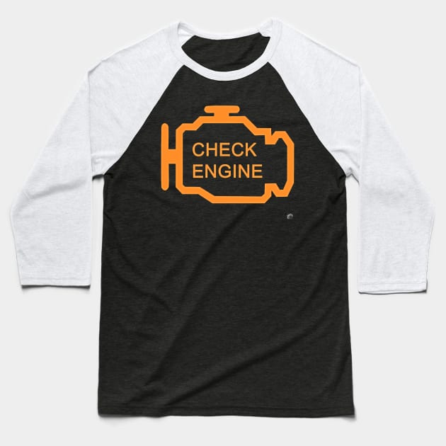 Geo3Doodles Check Engine Baseball T-Shirt by Geo3doodles